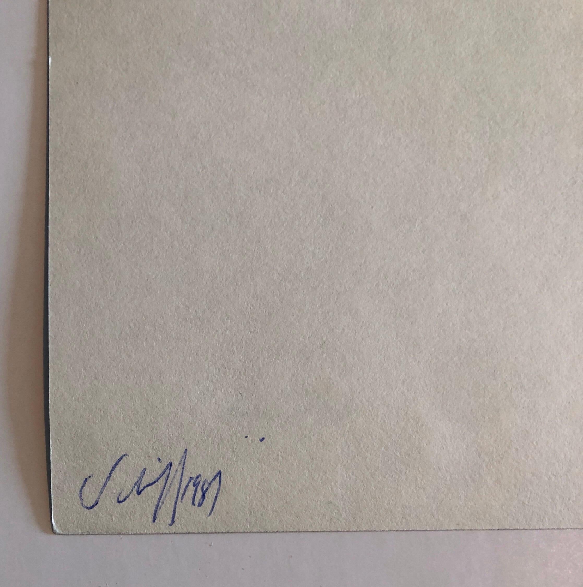 SEASONS (1981)
Il s'agit de l'impression unique listée ici (pas la pochette extérieure ou la feuille de titre). (pas le dossier extérieur ou la feuille de titre)
Titre : Pine Tree. Celle-ci est signée à la main et datée au verso.
Seasons explore les