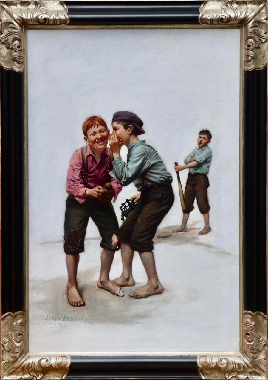 Conferencia en el Montículo, Portada del Saturday Evening Post - Painting de Leslie Thrasher