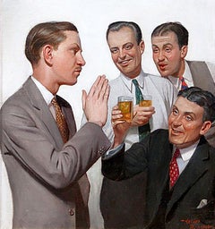 Four Men Conversing, Liberty Magazine Cover