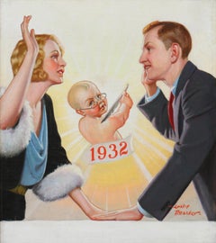 Vintage New Years Baby, Liberty Magazine Cover
