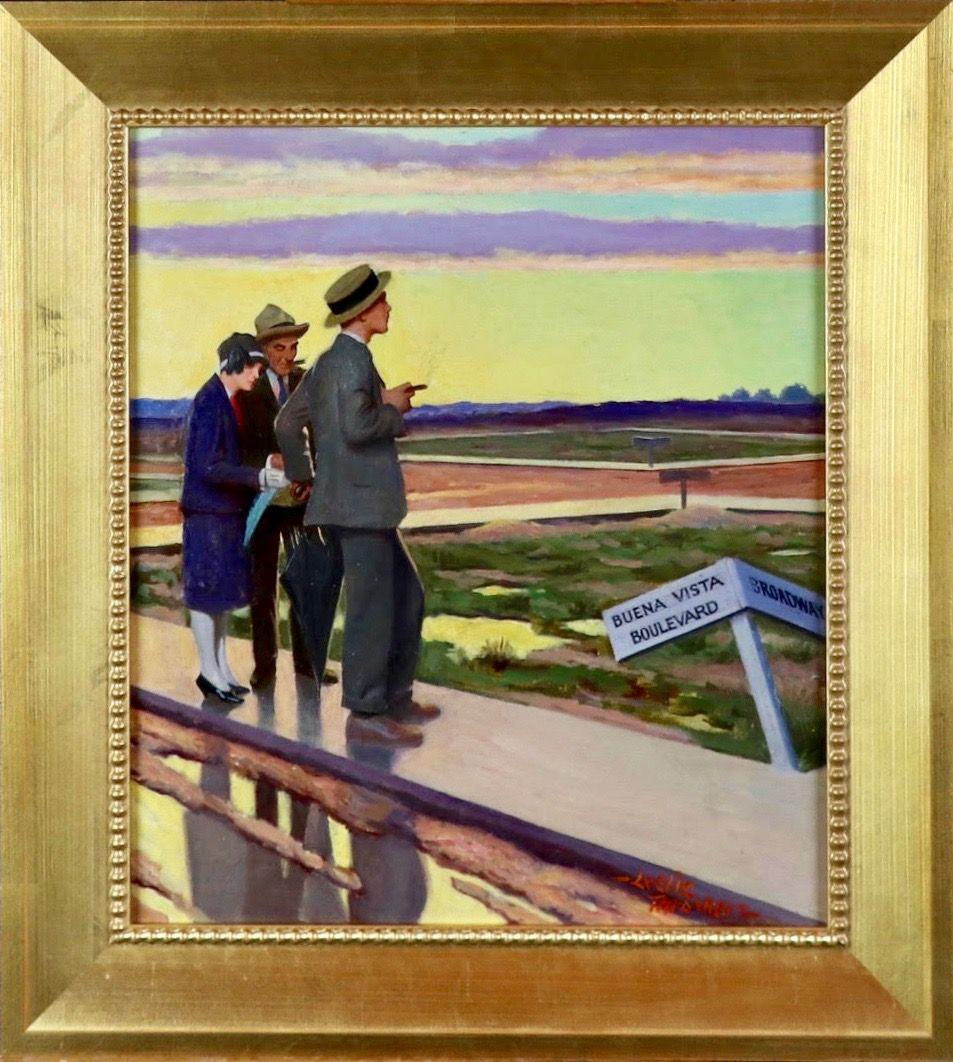 The Subdivision, Liberty Magazine Cover, June 18, 1927 - Painting by Leslie Thrasher