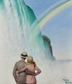 “Their Romantic Honeymoon: The Bride and Groom Visit Niagara Falls”