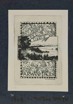 Ex-Libris - Armand Paul - Woodcut by Leslie Victor Smith - 1909