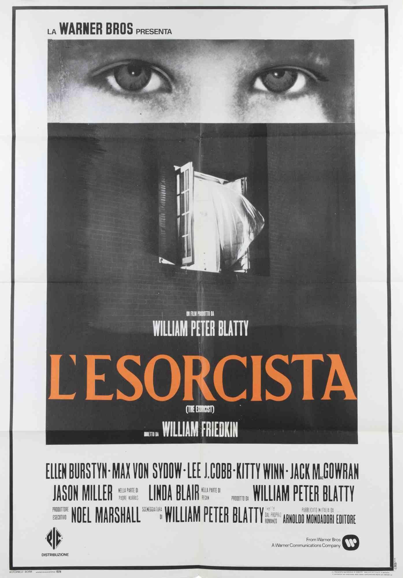 Cartel Vintage


Italiano 2-Foglio (39 × 55 pulg.). Dirigida por William Friedkin, protagonizada por Ellen Burstyn, Max von Sydow, Linda Blair. Diseño sobrio en blanco y negro con llamativos ojos arriba e imagen icónica del cura en la ventana abajo.