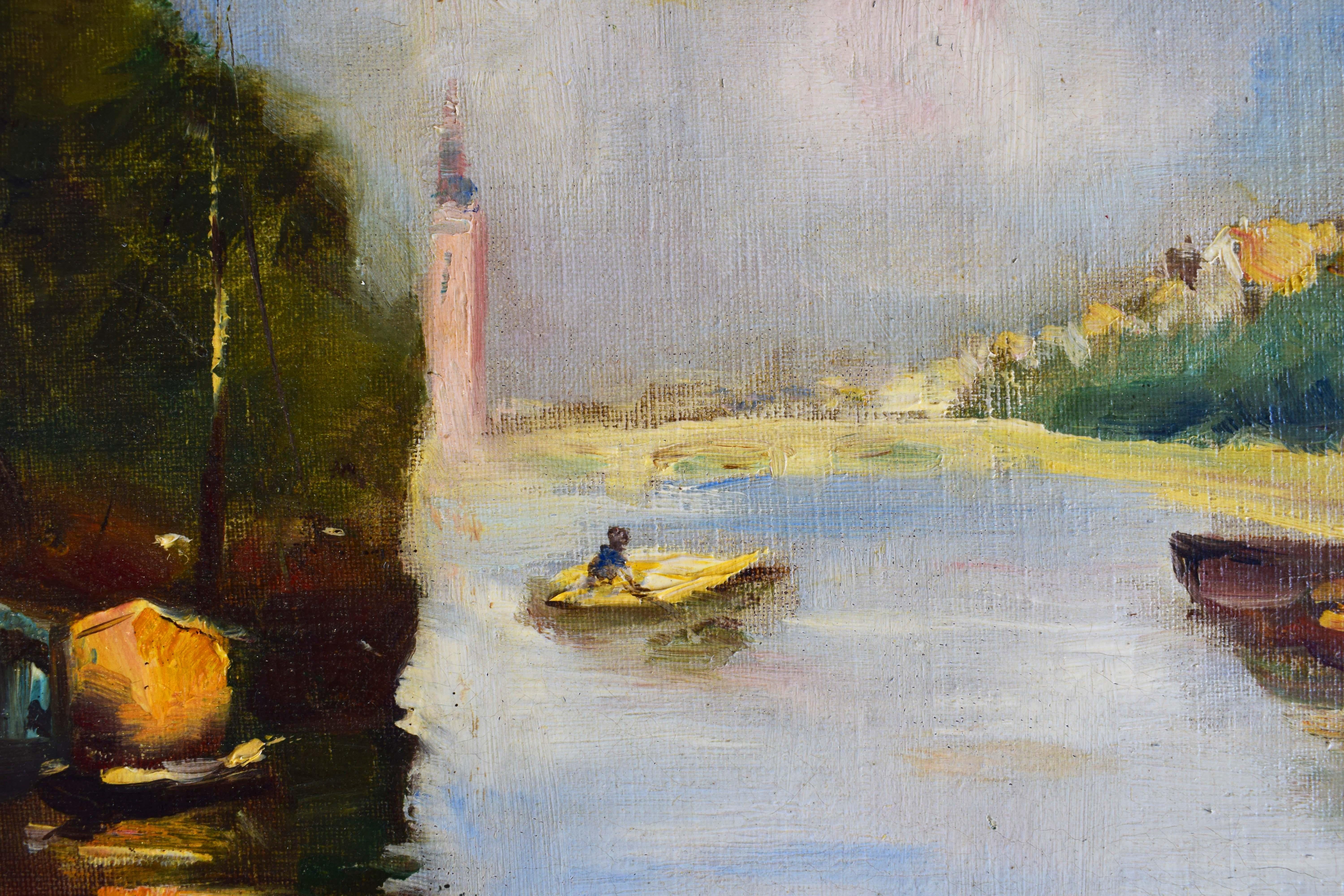 Dieses Öl auf Leinwand ist vom Künstler handsigniert 