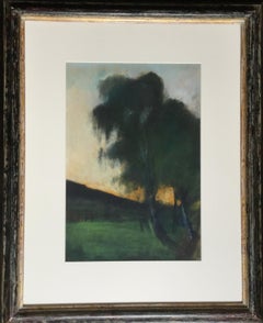 Lesser Ury Pastel "Landschaft mit Weißbirken" ( Landscape with birch trees)