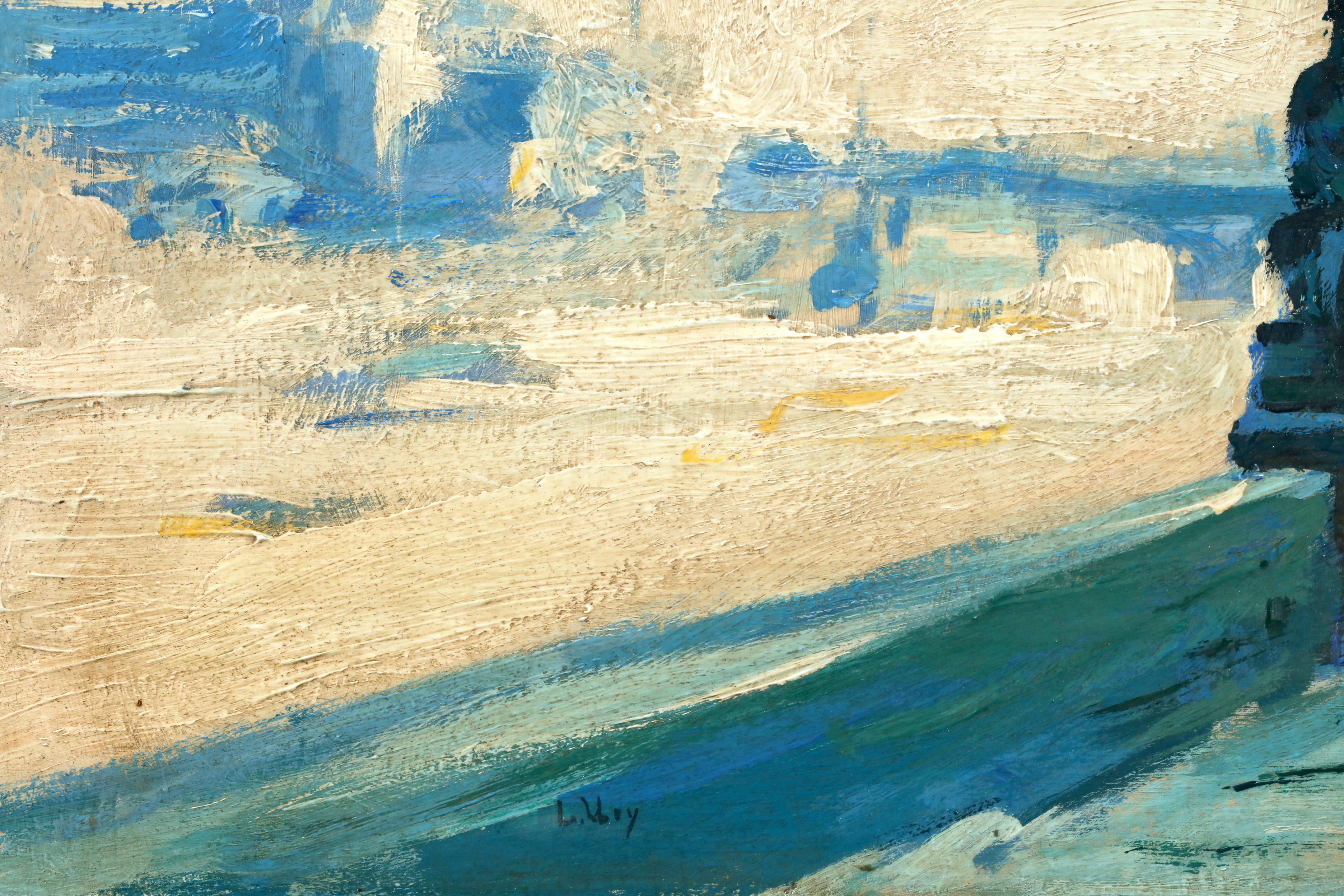 Rain on the embankment - London - Impressionist Landscape Oil by Lesser Ury im Angebot 6