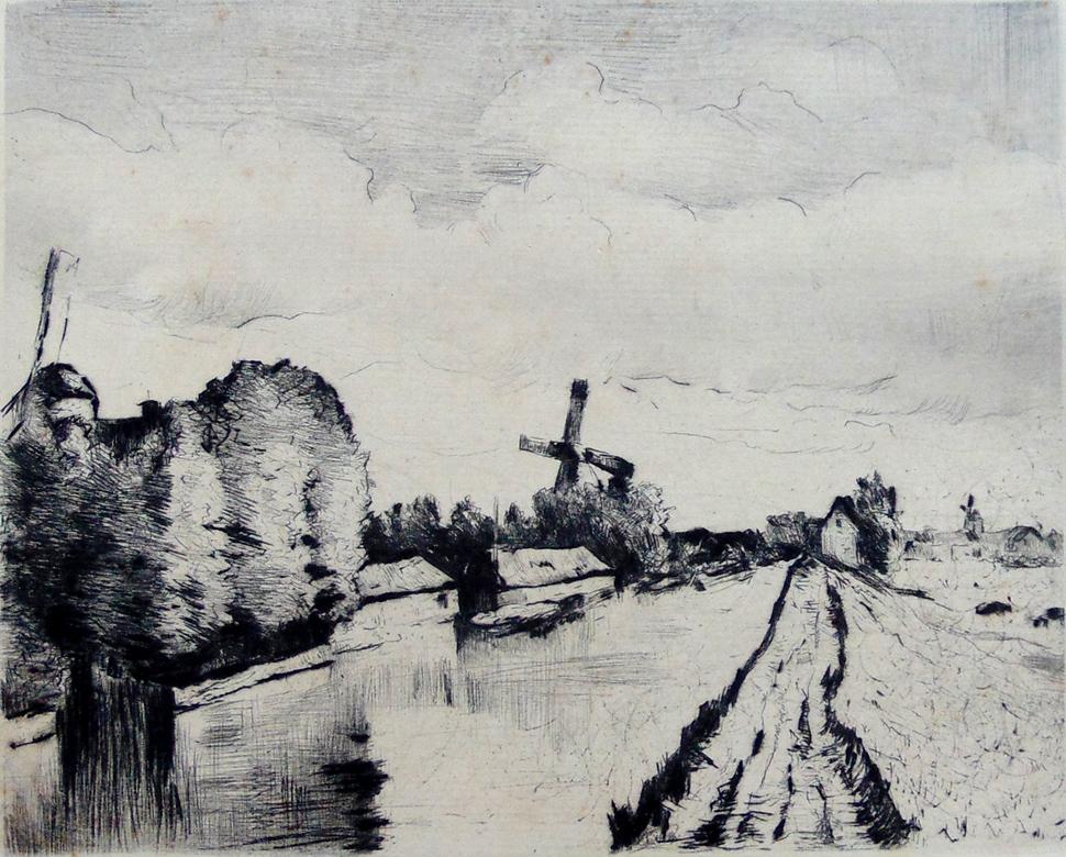 Dutch Themes - 7 Etchings German Impressionism For Sale 1