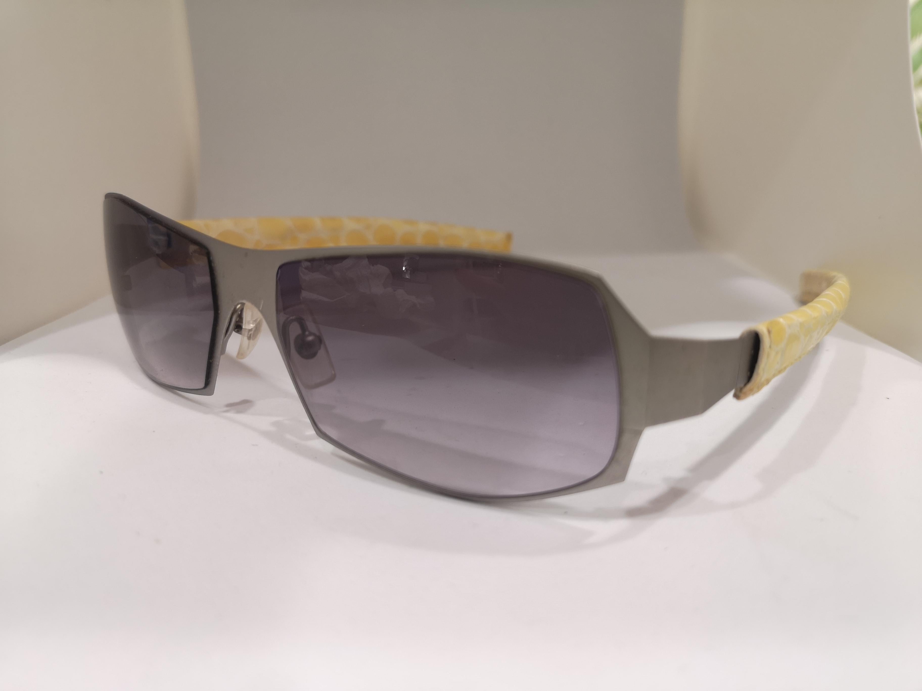 Lessthanhuman purple lens yellow snake skin and silver sunglasses 1