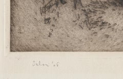 Rue Eginhard, Signed Impressionist Etching by Lester George Hornby