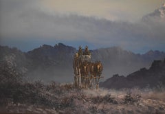 "STAGECOACH TO NOWHERE"  El Paso Artist WESTERN COWBOYS DESERT & MORE