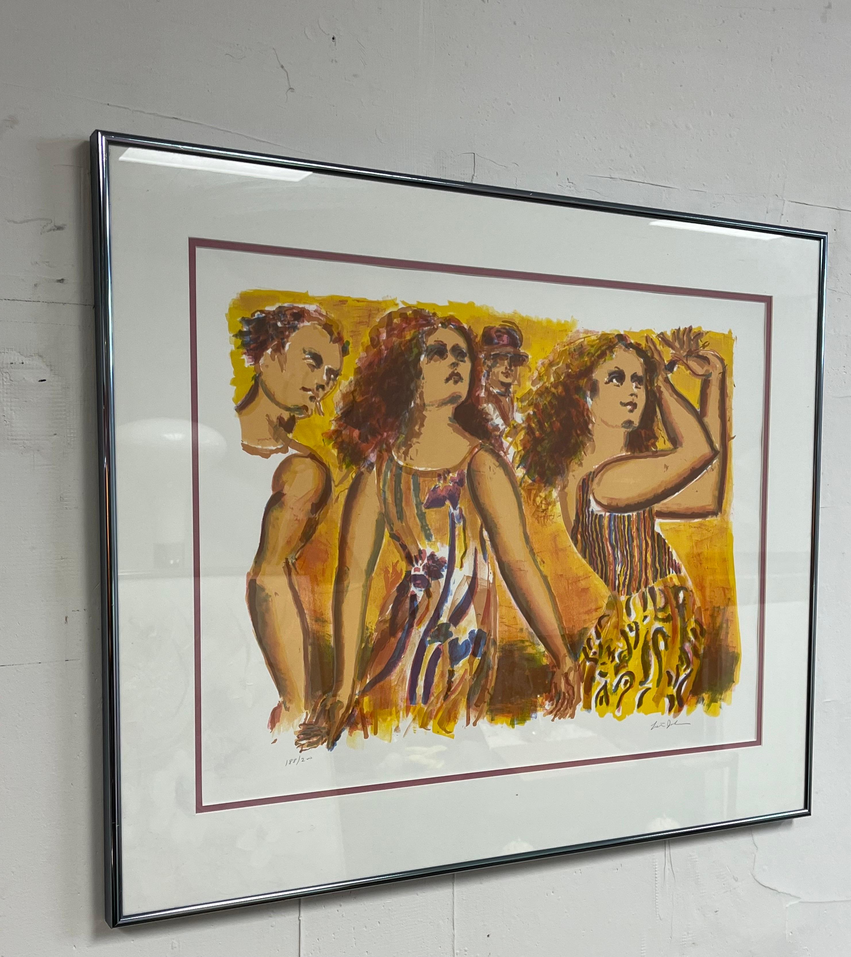 Expressionist Lester Johnson Lithograph Signed Numbered For Sale