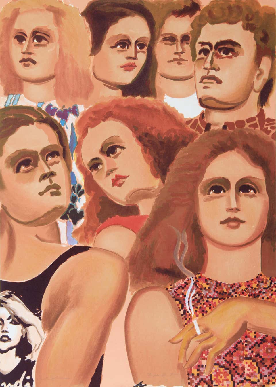 Close Up, Pop Art Lithograph by Lester Johnson