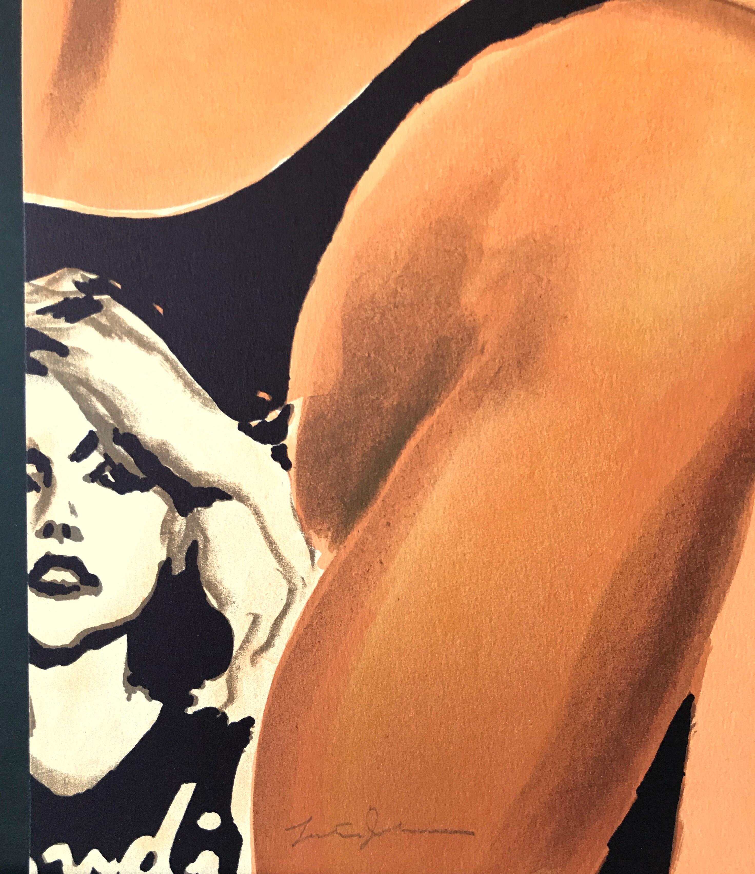 CLOSE UP è una litografia originale disegnata a mano dal pittore espressionista figurativo di New York, Lester Johnson. Stampato con tecniche di litografia a mano su carta ARCHES d'archivio 100% priva di acidi, immagine al vivo, senza margini. In