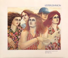 GROUP WALKING 1982 NYC Exhibition Poster, Fashionable Women Auburn Hair