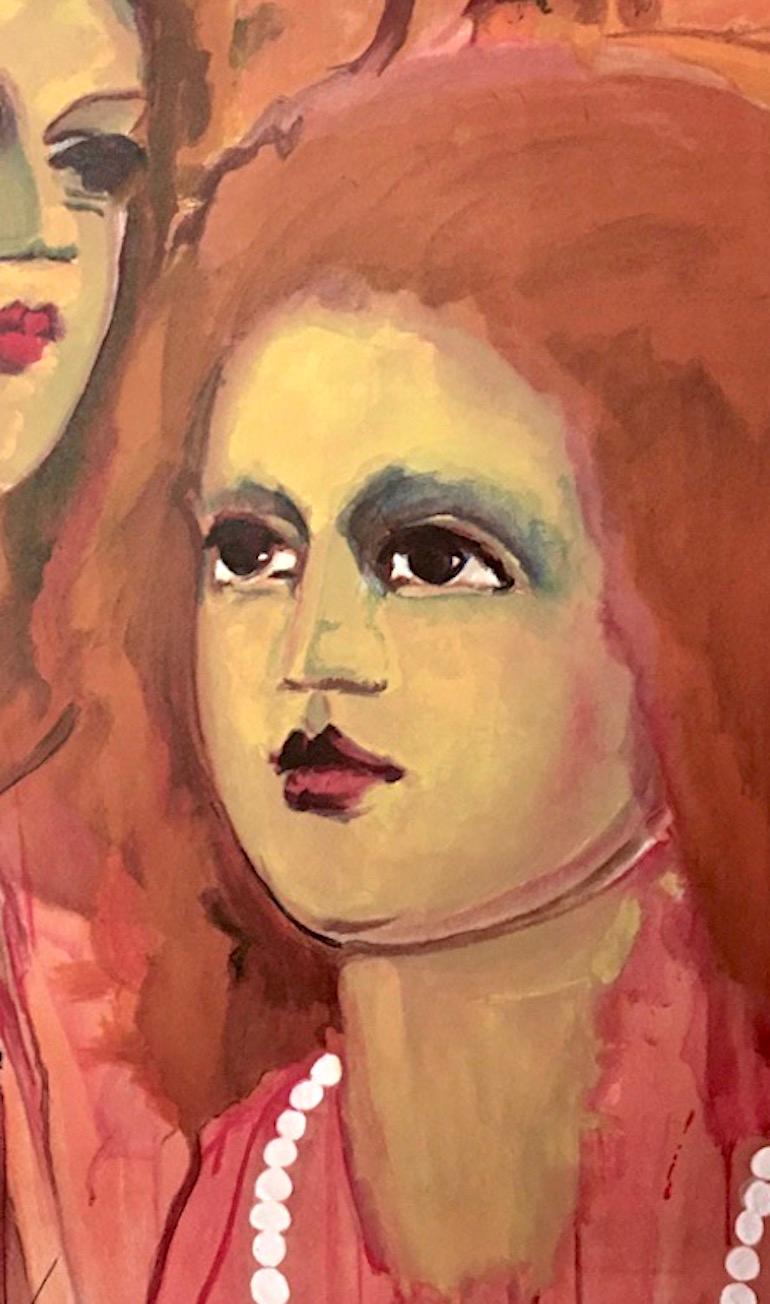 NY SCENE es una litografía original dibujada a mano por el pintor expresionista figurativo neoyorquino Lester Johnson. Impreso con técnicas litográficas manuales en papel de impresión Somerset de archivo 100% libre de ácido, imagen a sangre
