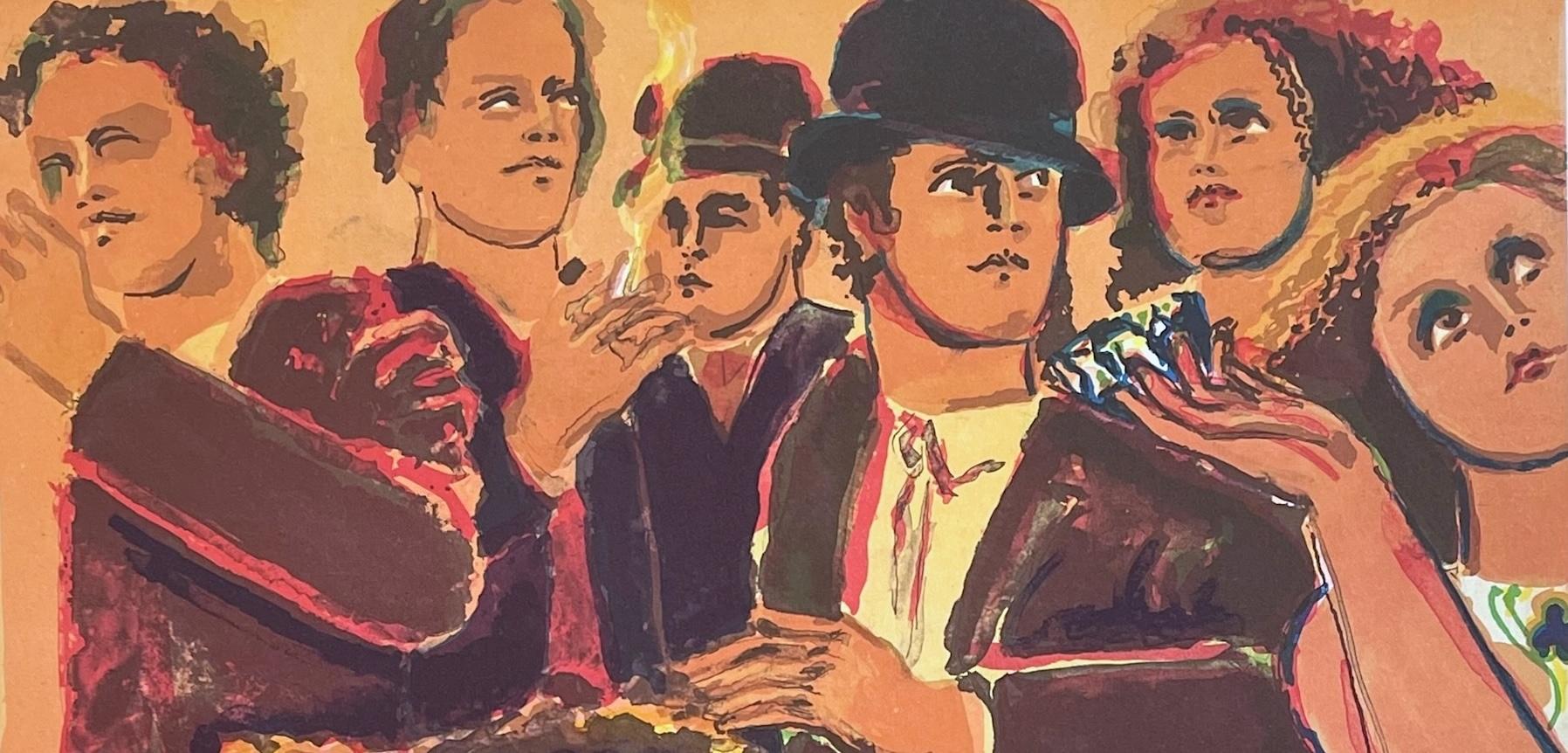 STREET SCENE è una litografia originale disegnata a mano dal pittore di New York Lester Johnson. Stampato con tecniche di litografia a mano su carta ARCHES da archivio, 100% priva di acidi. In STREET SCENE è raffigurato un gruppo di uomini e donne