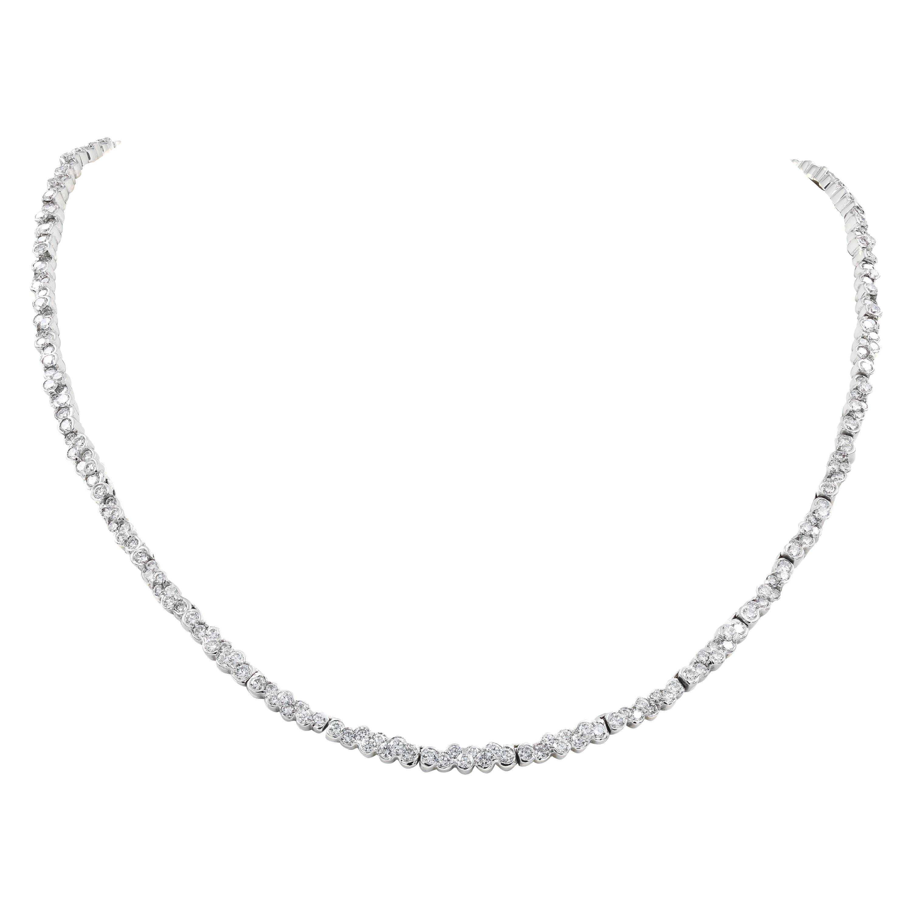 Lester Lampert Original CumuLLus Cellebration Diamond Necklace in 18 Karat WG