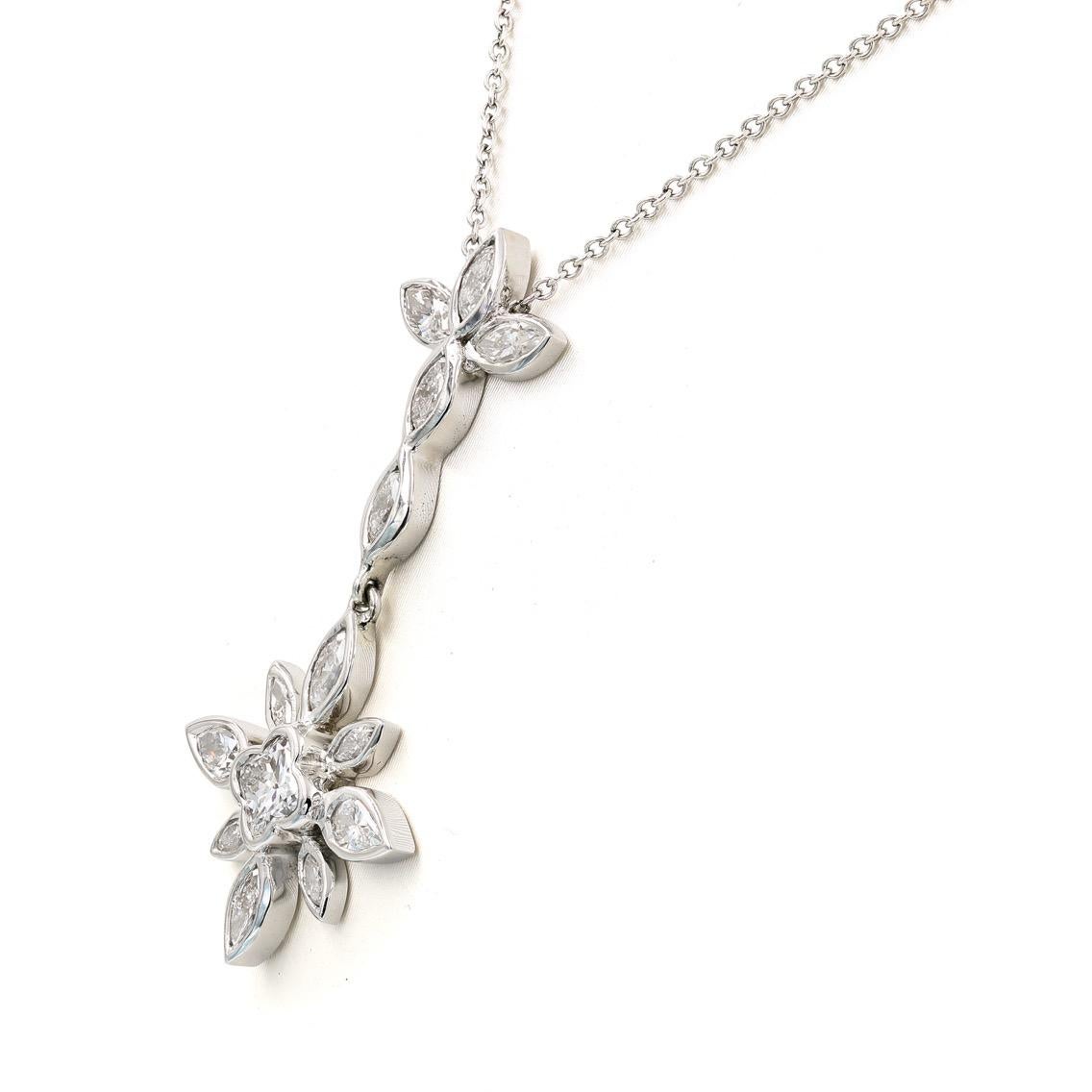 flower diamond necklace
