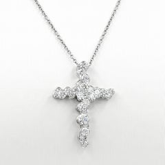 Lester Lampert Original Large CumuLLus Diamond Cross Pendant in Platinum