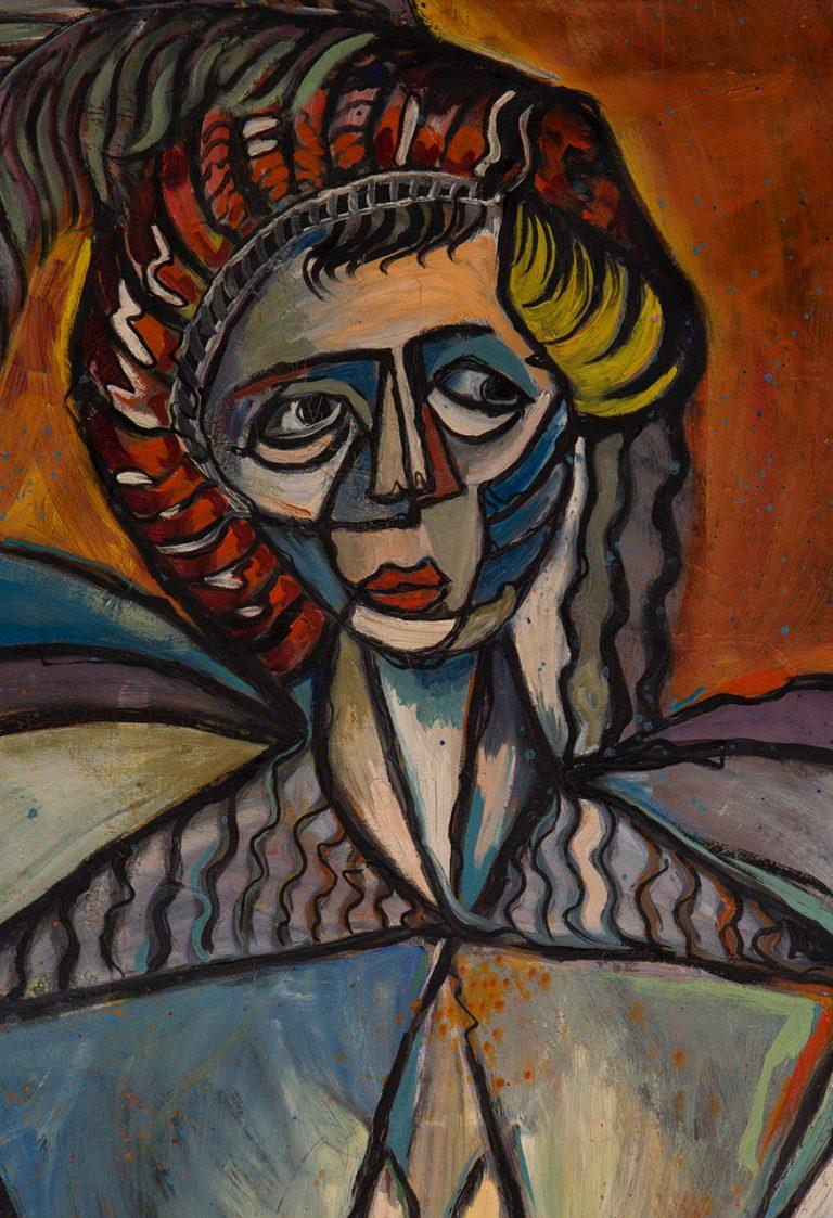 Madam - An Abstract Portrait - Painting by Lester Molleson