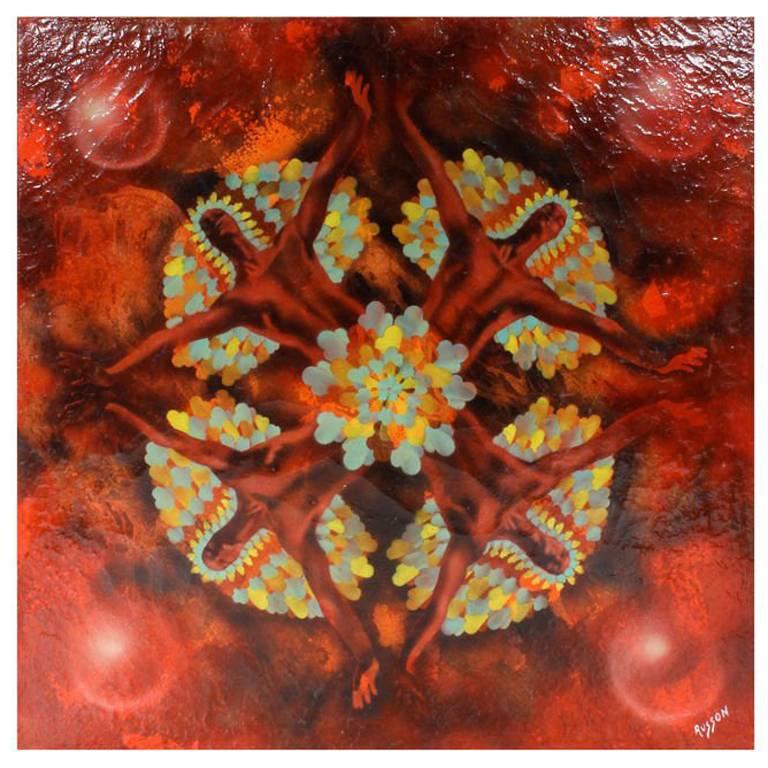 Lester Russon Kaleidoscopic Panting For Sale