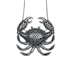 Lesunja Blackened Silver Crab Necklace