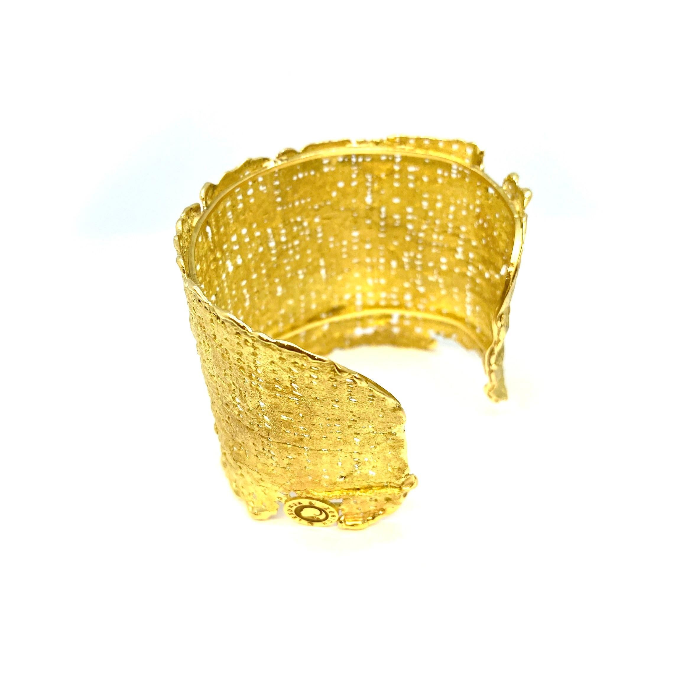 Modern Lesunja Contemporary Mojo Yellow Gold Armcuff For Sale