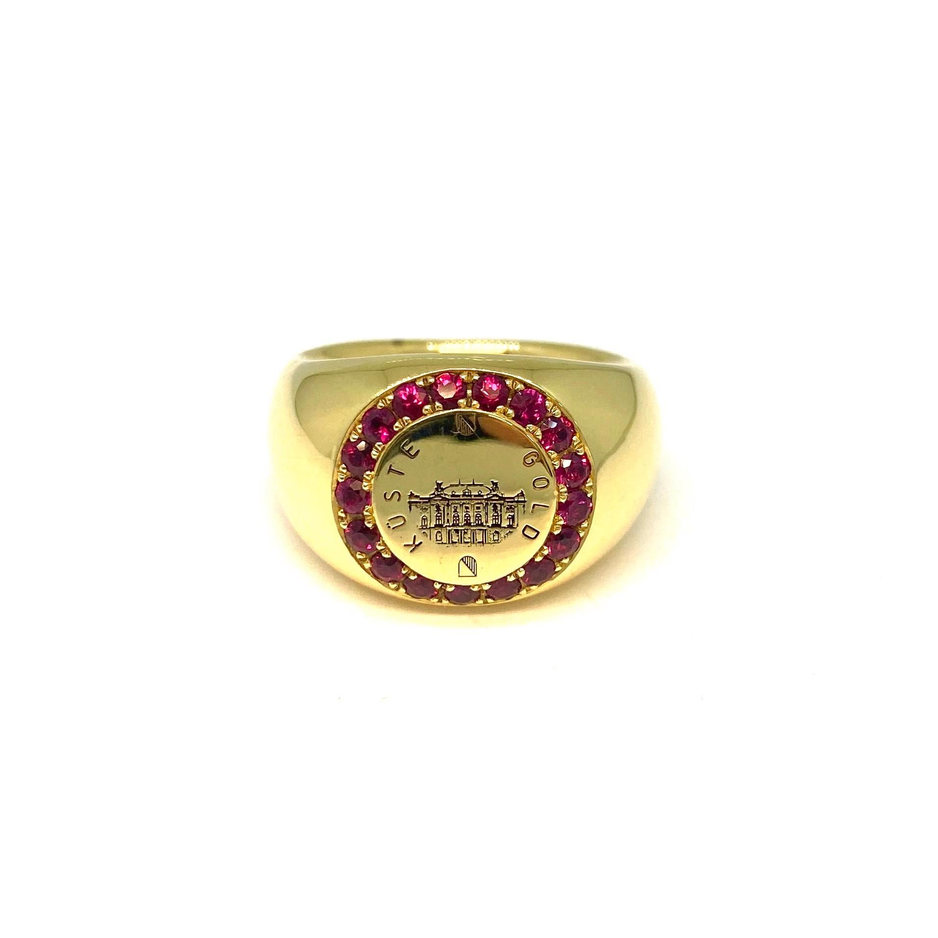 Lesunja Gold Coast Ruby Band Ring Yellow Gold In New Condition For Sale In Zürich, CH