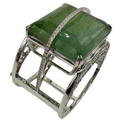 Lesunja Magnifique Bracelet White Gold Green Aquamarine Diamonds