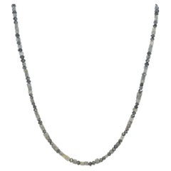 Lesunja Necklace White Gold Grey Diamonds Necklace