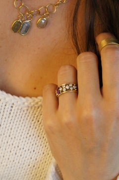 Lesunja Ring Yellow Gold Ruby Diamonds