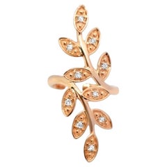 Lesunja Boucles d'oreilles florales en or rosé et diamants