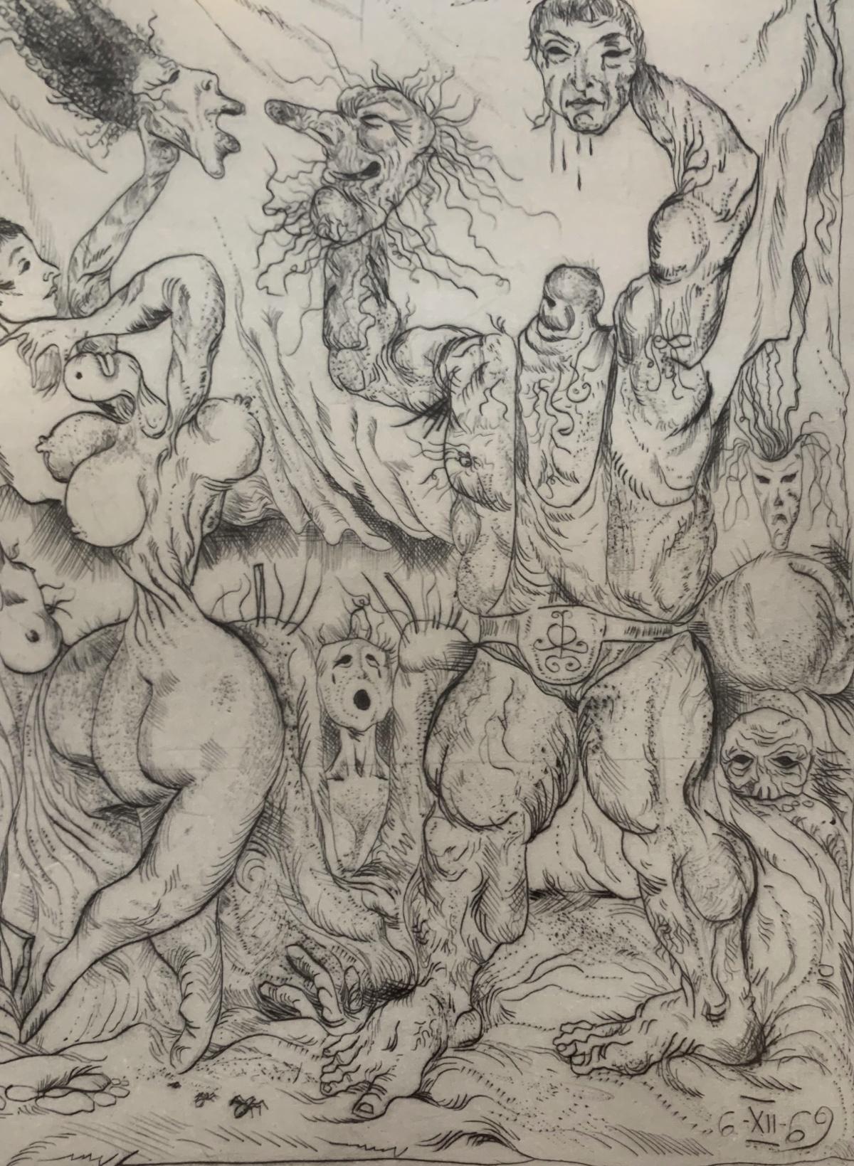 20th century figurative etching print by Polish artist Leszek Rozga. This piece is signed by the artist.

LESZEK RÓZGA (1924-2015)
He studied painting at Maria Skarbek-Kruszewska private atelier in 1945-46. In 1948, he began studies at the art