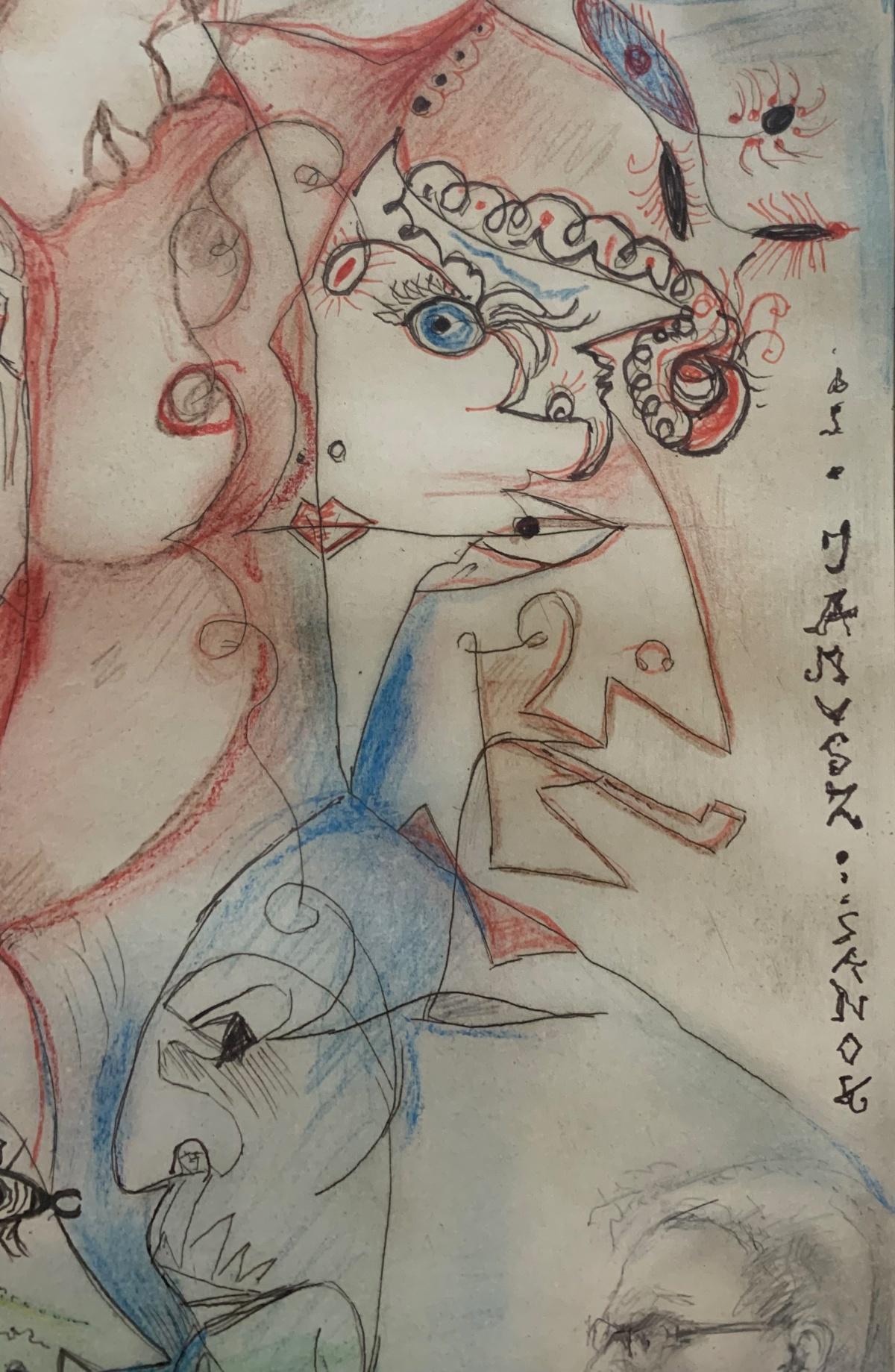 Decadenza. Incisione figurativa a tecnica mista, Surrealismo, Arte polacca - Print Contemporaneo di Leszek Rózga