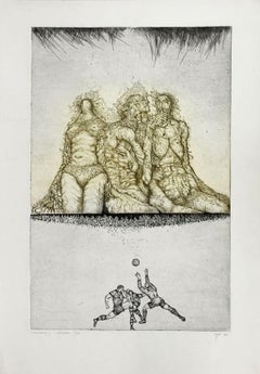 Permeation I - XX Century, Figurative etching print, Surrealism