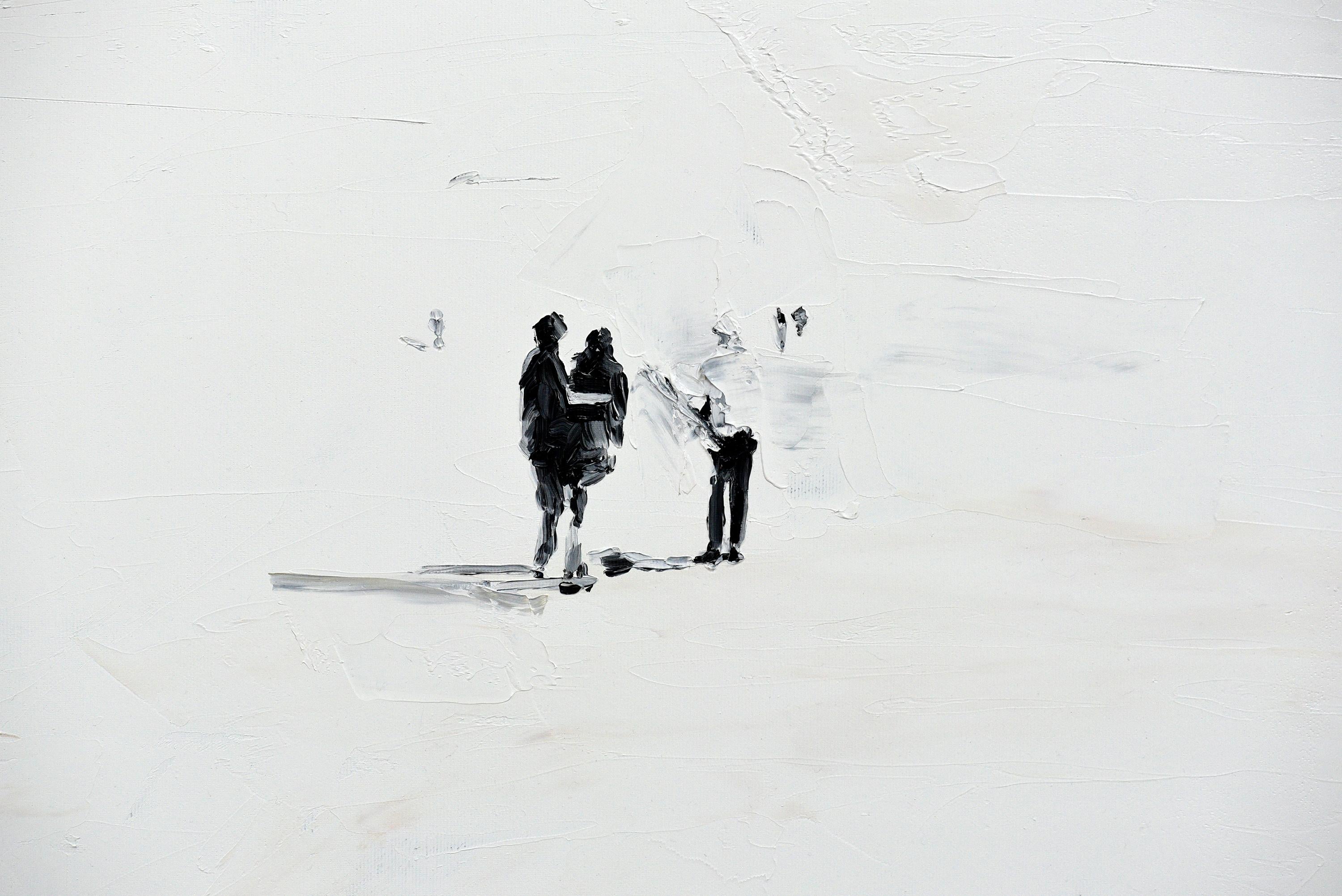  Daily Briefing - Minimalist, Oil on Canvas, 21st Century,  Figurative Painting For Sale 1