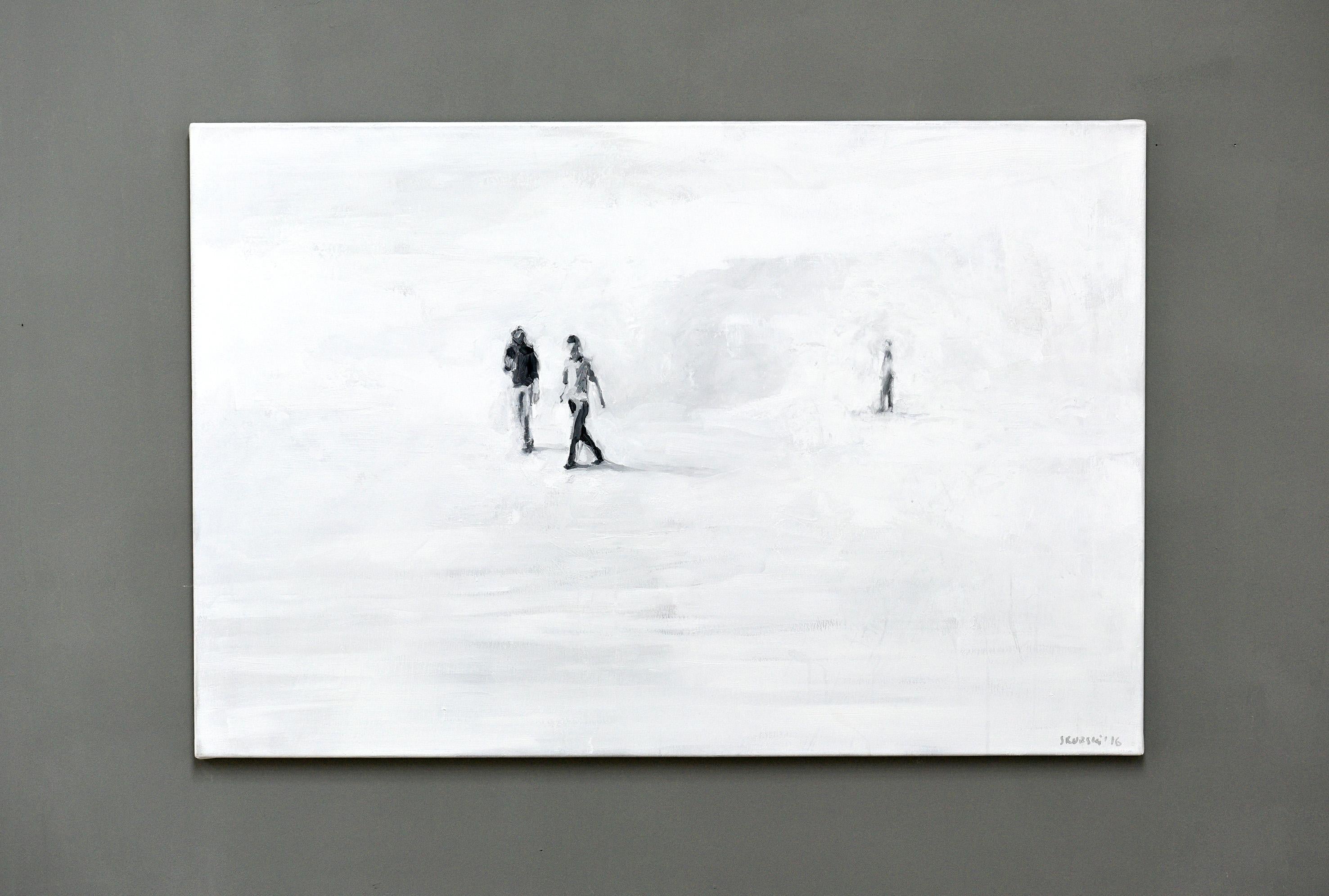 Pinguinretter - Minimalist, Oil on Canvas, 21st Century,  Figurative Painting For Sale 3