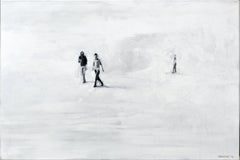 Pinguinretter - Minimalist, Oil on Canvas, 21st Century,  Figurative Painting