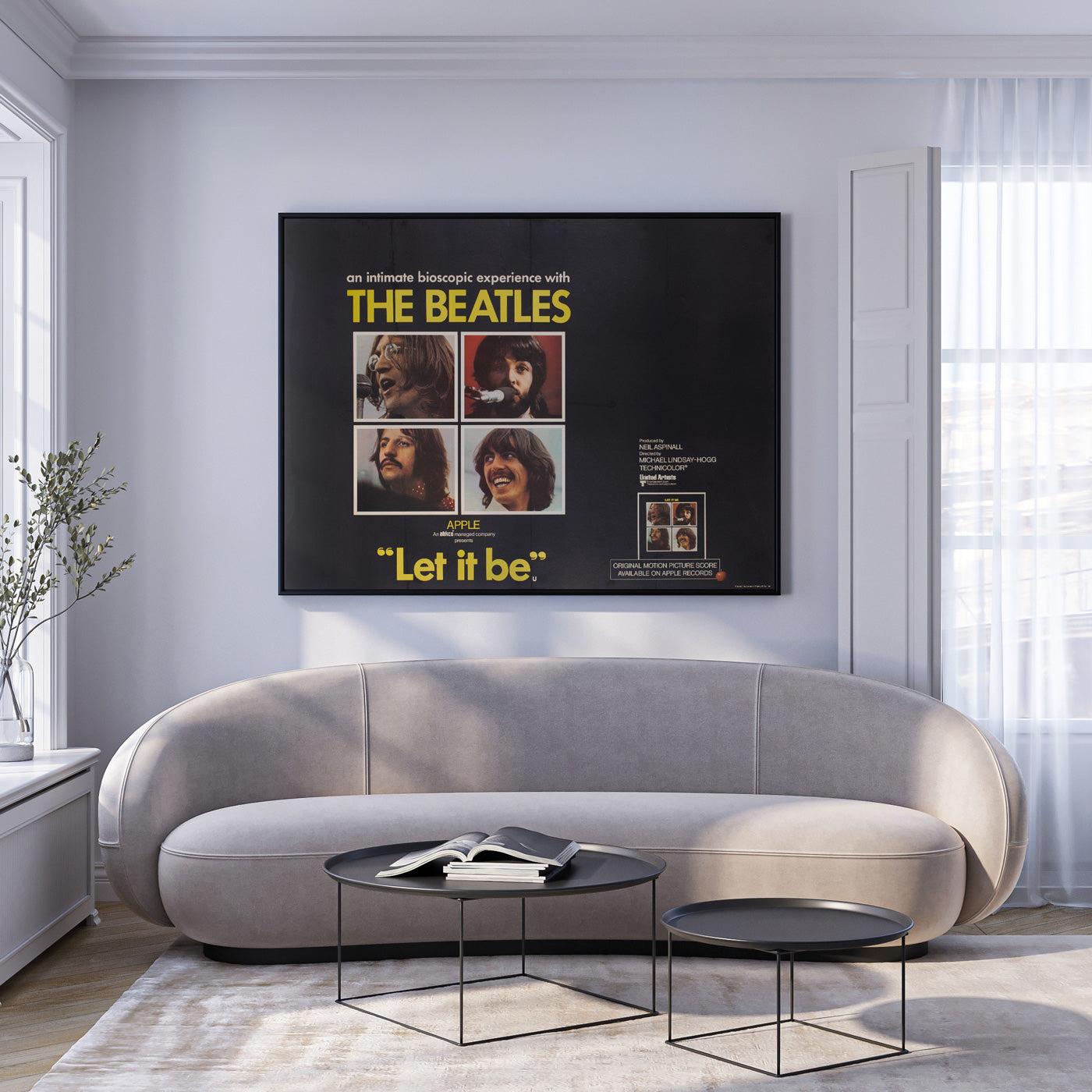 Original first-year-of-release country-of-origin The Beatles Let It Be UK Quad film poster.

The poignant Beatles' documentary Let It Be which was filmed within the last 4 weeks before the iconic band broke up.

The Beatles were a legendary British