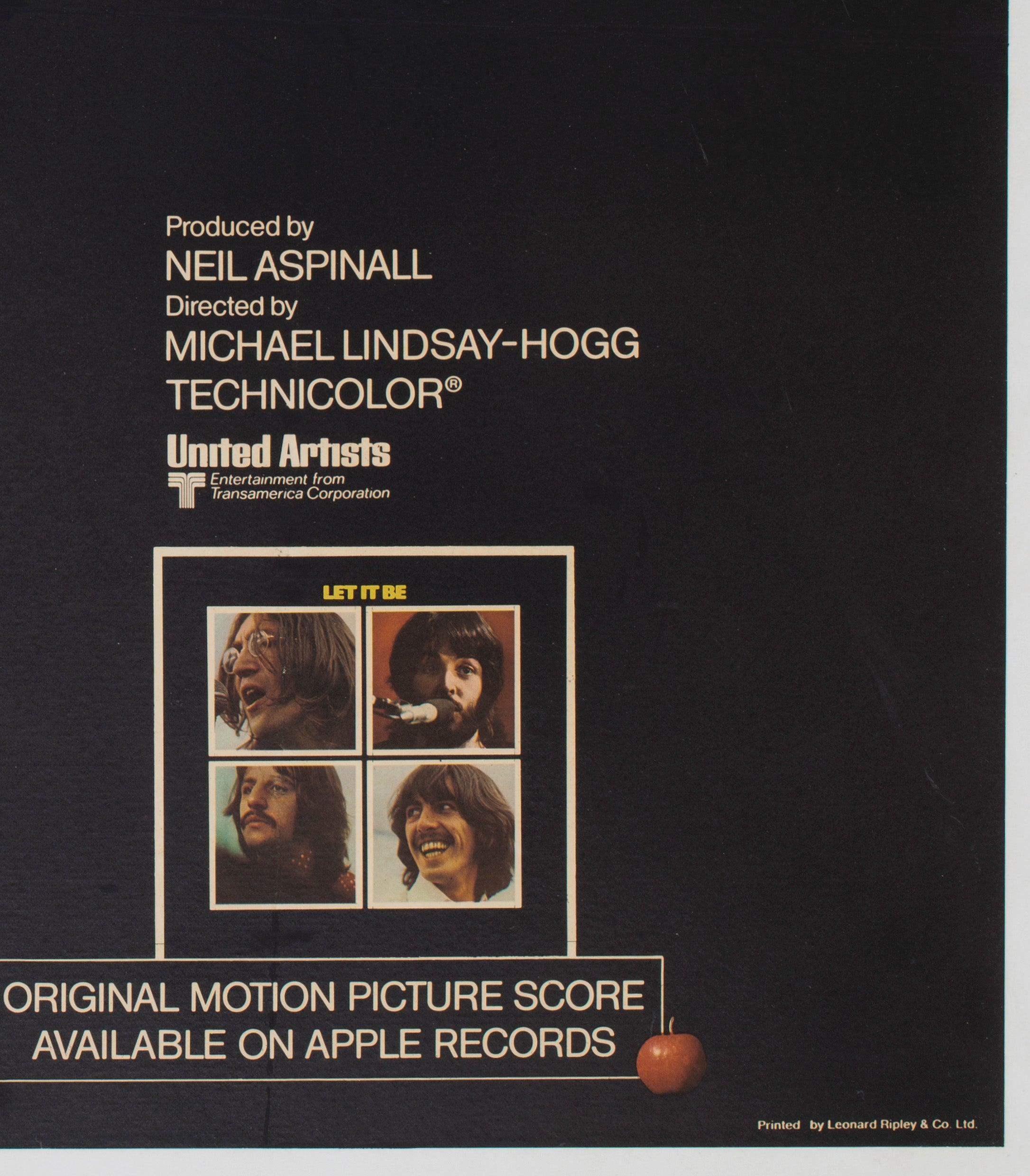 Let It Be 1970 UK Quad Film Poster, The Beatles For Sale 2