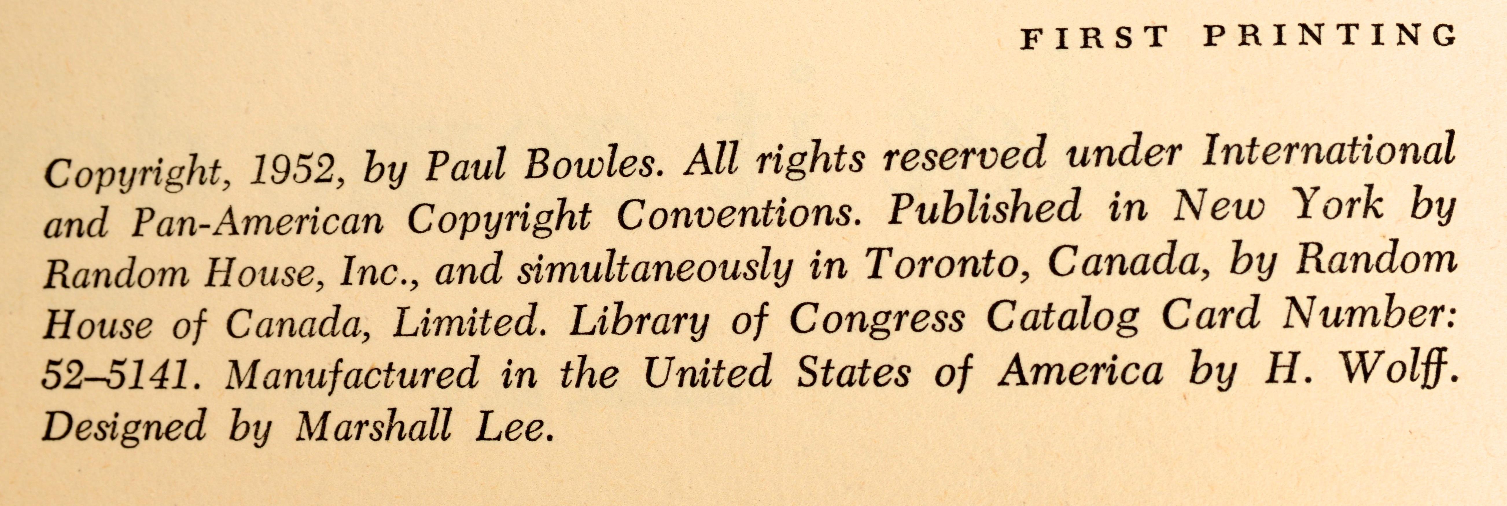  Let It Come Down von Paul Bowles, 1st Ed, abgebildeter 1. Druck (amerikanisch) im Angebot