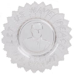 « Que la paix règne. » Bol en verre commémoratif « U. S. Grant », par Gillinder & Sons