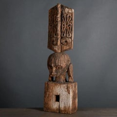 Leti Ancestor Figure in Patinated Hand-Carved Wood – Tribal Art from Indonesia