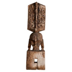 Leti Ancestor Figure in Patinated Hand-Carved Wood – Tribal Art from Indonesia