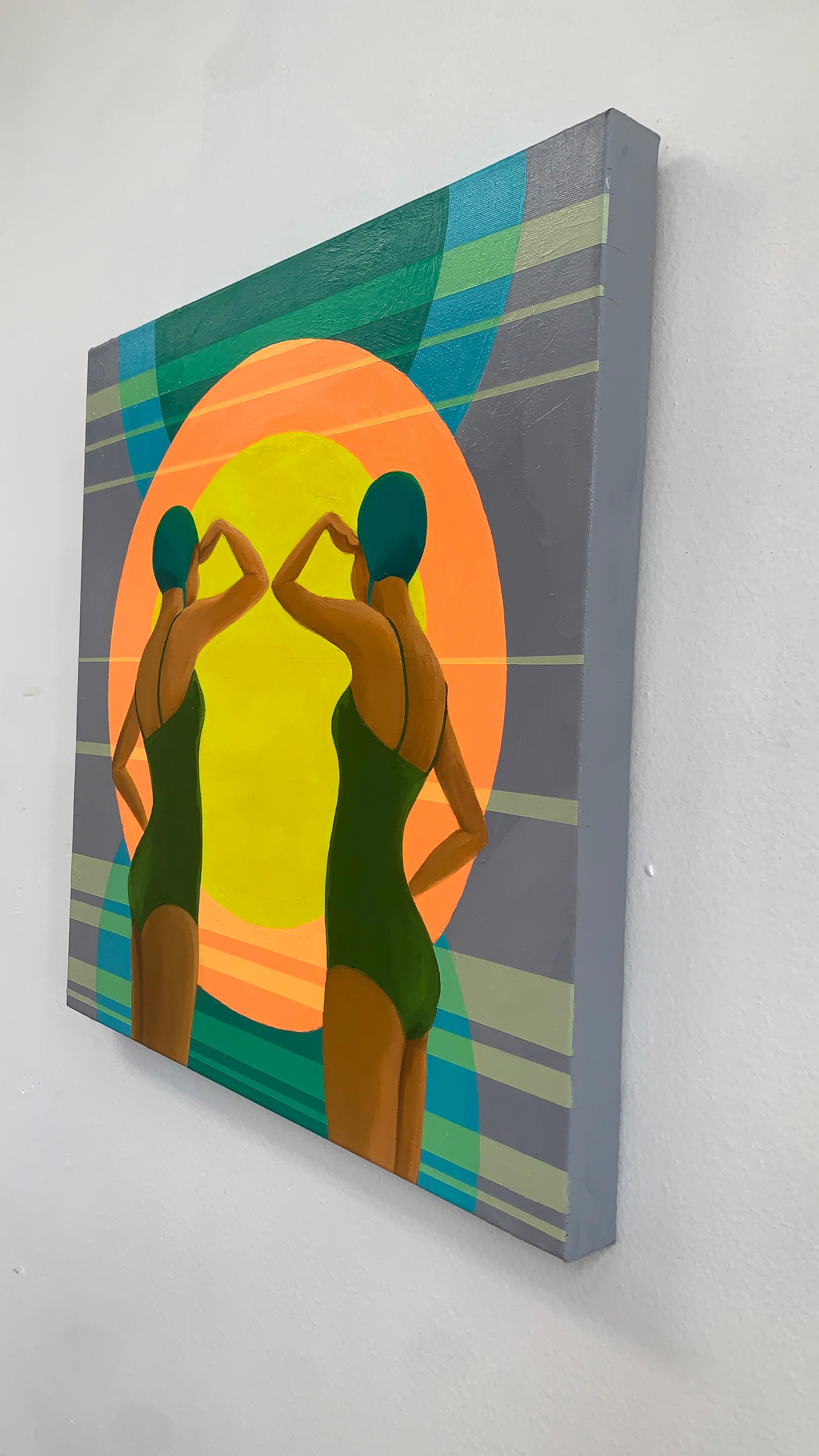Double Vision, Originalgemälde – Painting von Leticia Lacy