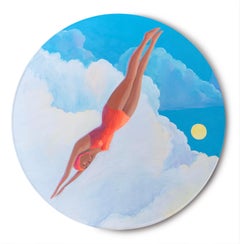 Going All In di Leticia Lacy - Pittura contemporanea ad anello per il nuoto estivo