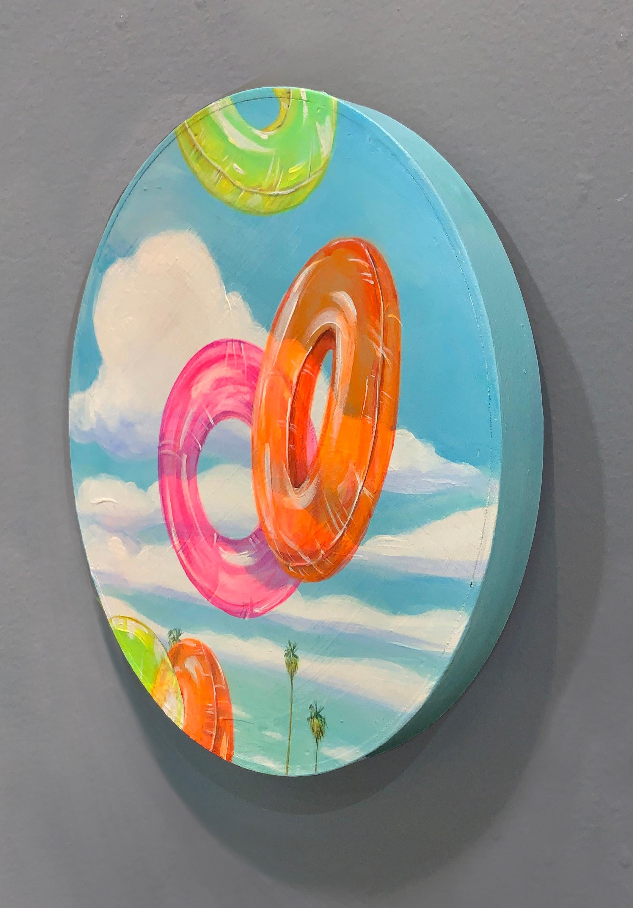 Innertube Vision 2 di Leticia Lacy - Pittura estiva contemporanea ad anello per il nuoto in vendita 1