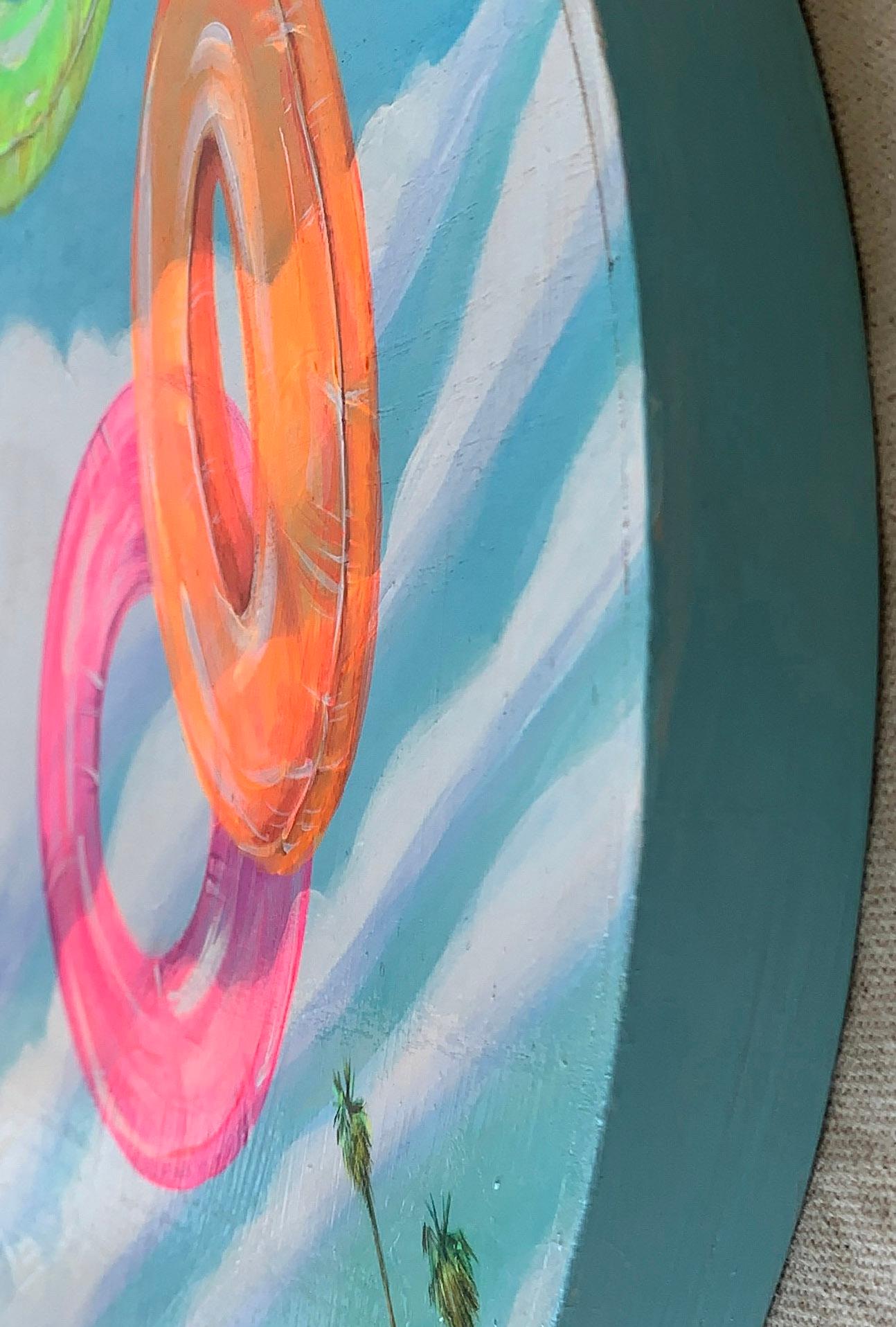 Innertube Vision 2 di Leticia Lacy - Pittura estiva contemporanea ad anello per il nuoto in vendita 3