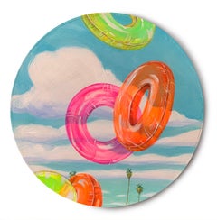 Innertube Vision 2 by Leticia Lacy - Contemporary Summer swimming ring Painting